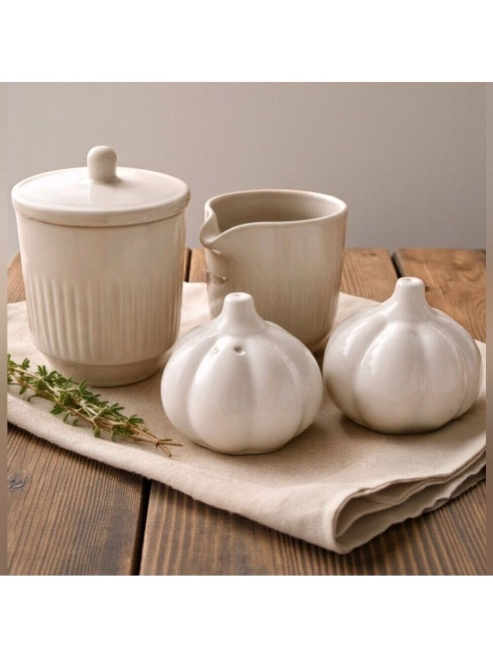 HO14 Creamer Sugar Salt Pepper Dinnerware Set #HO14